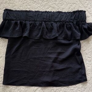 Express Elegant Black Off-Shoulder Blouse